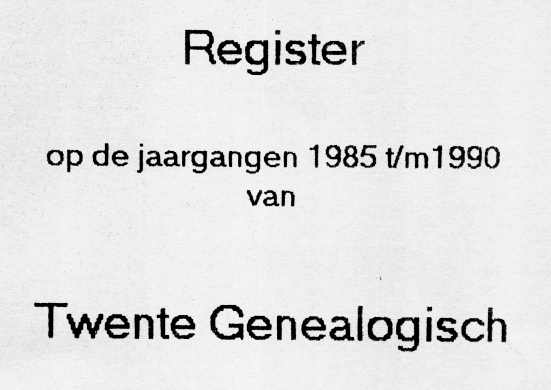 Register TG 1985-1990